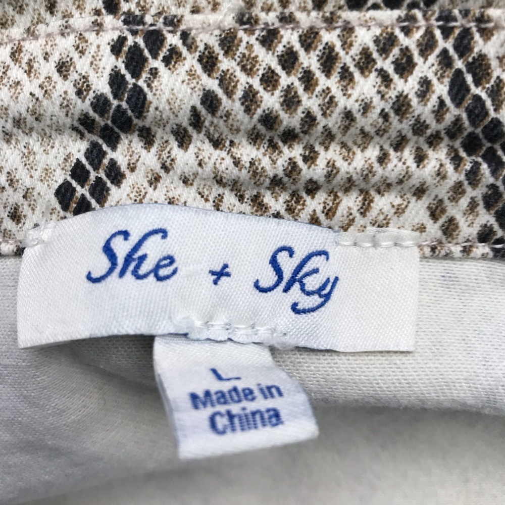 She + Sky Snake Print Snap Down Jacket Shacket Si… - image 7